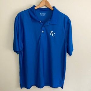 Men’s KC Royals Polo Shirt, Kansas City baseball, royal blue size large MLB